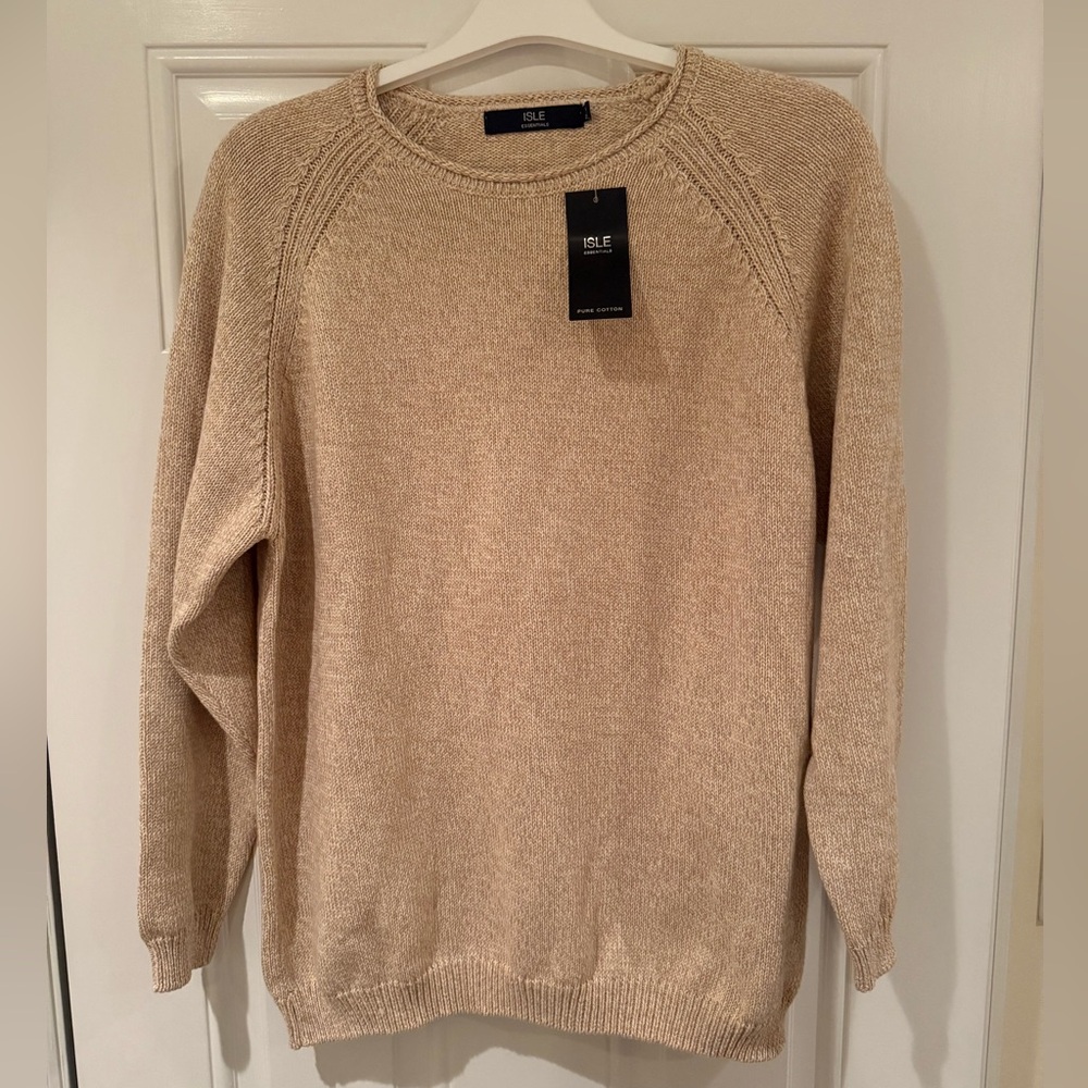 NWT Women’s Beige Crew Neck Sweater